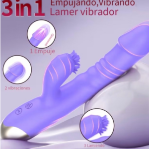 3 EN 1 VIBRADOR MORADO